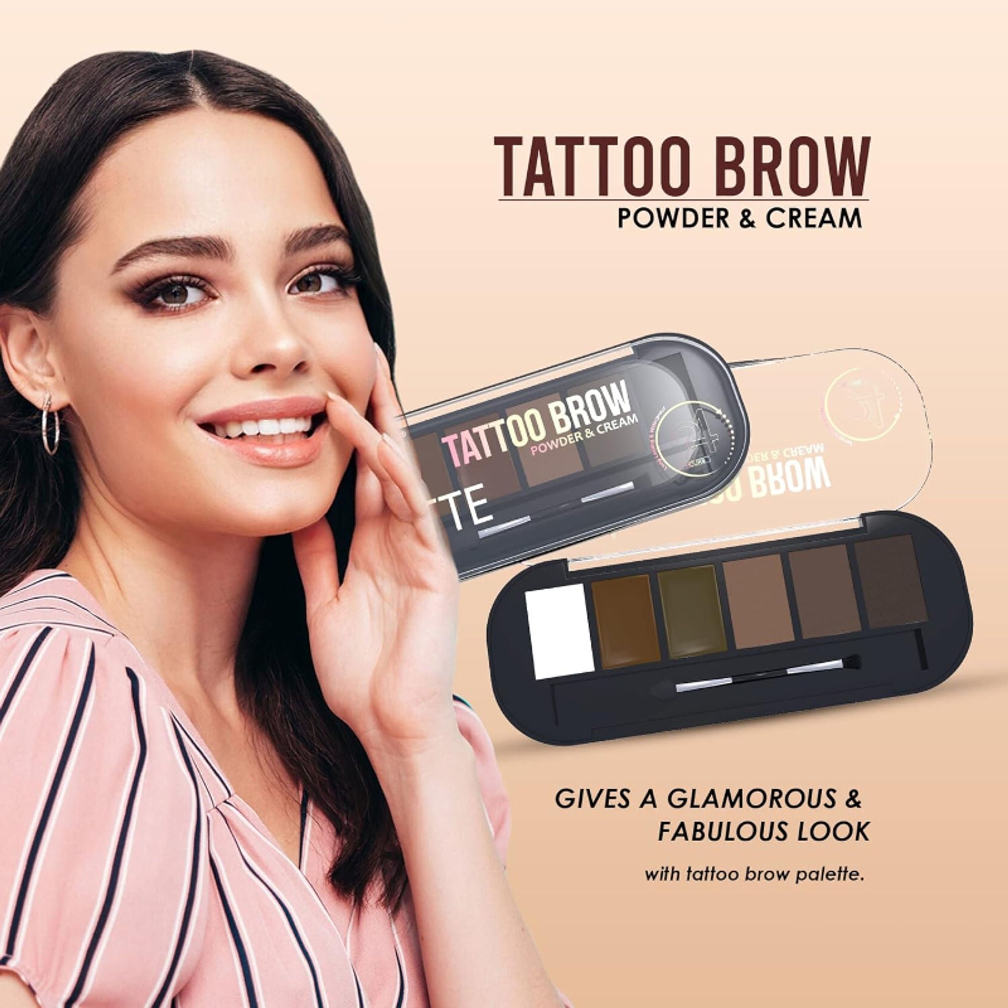 Shryoan Tattoo Brow Powder & Cream Eyebrow Palette - 2 A - Distacart