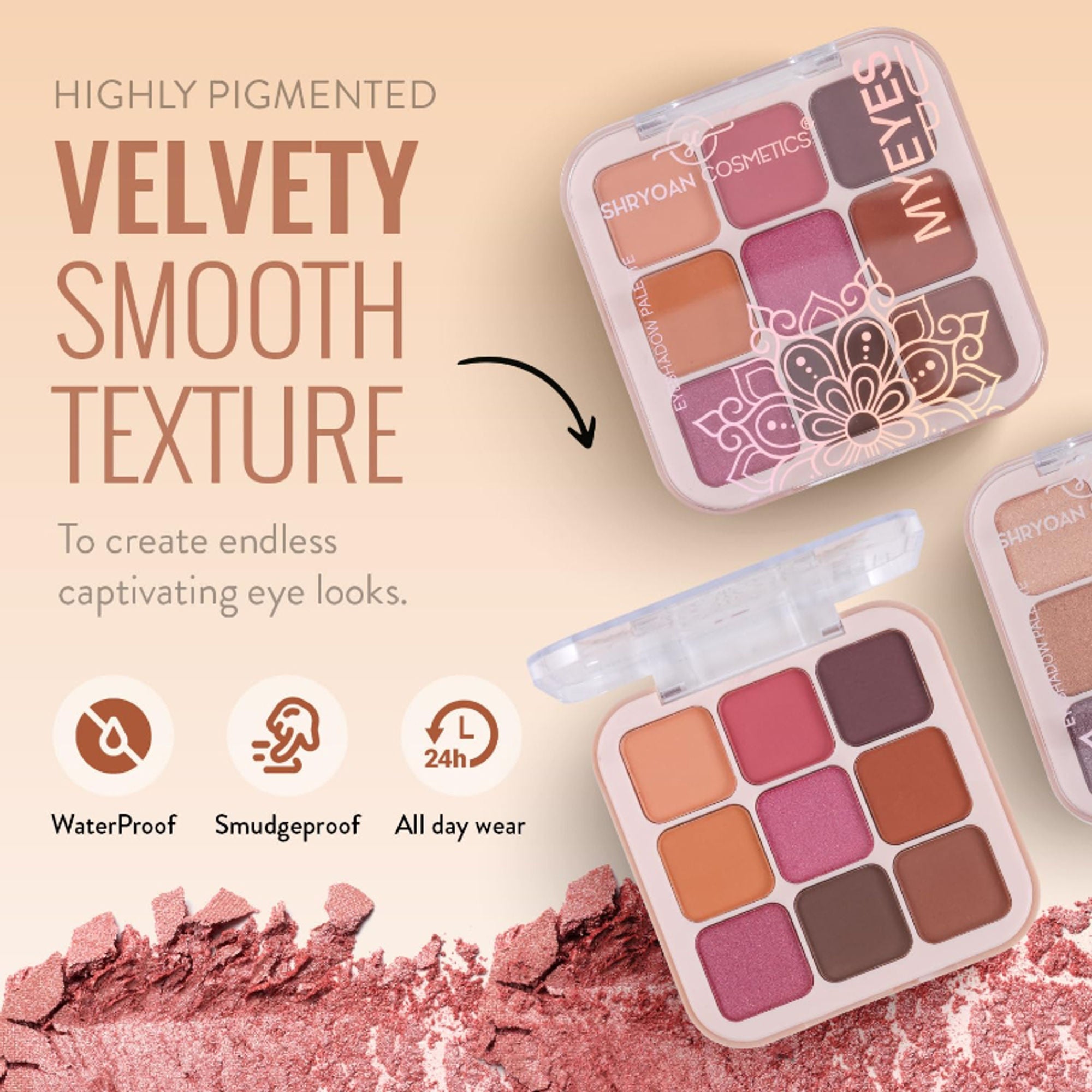 Shryoan Long Lasting My Eyes Up Matte & Shimmer Eyeshadow Palette - 3 - Distacart