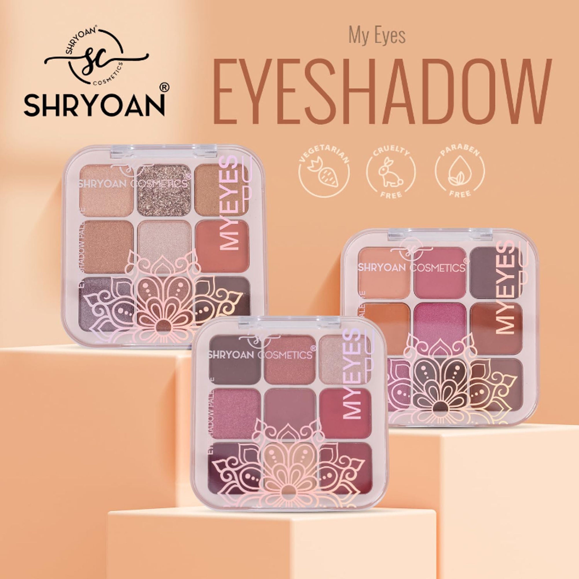 Shryoan Long Lasting My Eyes Up Matte & Shimmer Eyeshadow Palette - 3 - Distacart