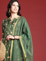 Thumbnail for Anouk FloralPrinted Regular Kurta With Trousers & With Dupatta - Distacart