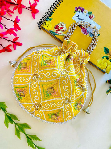 Joban Fashion Potli Bags - Yellow - Dista