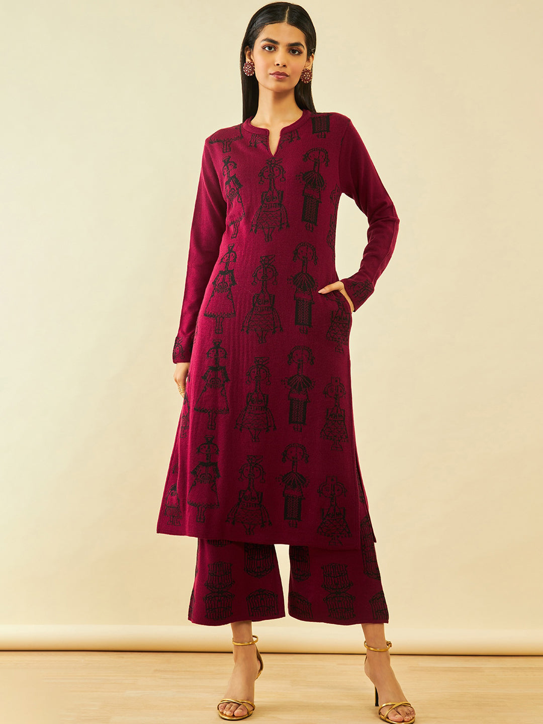 Soch Quirky Printed Regular Kurta with Trousers - Distacart