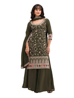 Thumbnail for Anaita Mehendi Vichitra Suit With Heavy Embroidery Work - Distacart