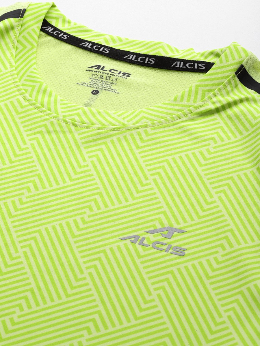 Alcis Men Printed Anti Static Slim Fit T-shirt - Distacart