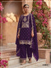 Anaita Purple Vichitra Silk Suit with Embroidery & Sequence Work - Distacart