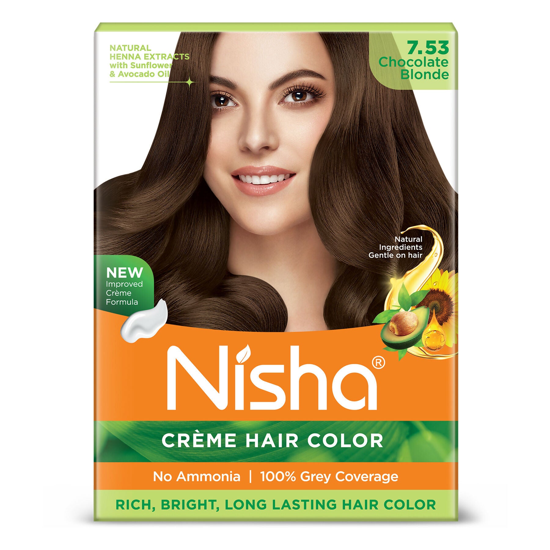 Nisha Creme Hair Color for Women - Chocolate Blonde - Distacart