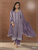 Anaita Purple Silk Suit with Embroidery & Sequence Work - Dista