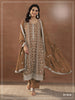 Anaita D Mustard Silk Suit with Embroidery & Sequence Work - Dista