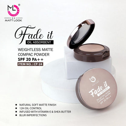 Matt Look Fade If Oil Absorbent Compact - 04 Honey Beige - Distacart