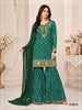 Anaita Emerald Georgette Semi Stitched Suit with Embroidery & Sequence Work - Dista