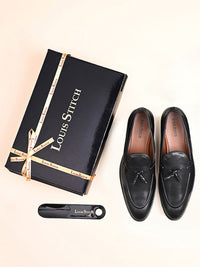 Thumbnail for LOUIS STITCH Men Formal Slip On Tassel Moccasin Shoes