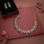 Thumbnail for Tehzeeb Creations Gold Pleate Black Colour Choker Set - Distacart