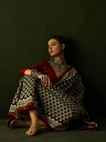 Thumbnail for NOZ2TOZ Women's Bhagalpuri Silk Black Printed Designer Saree With Blouse Piece - Distacart