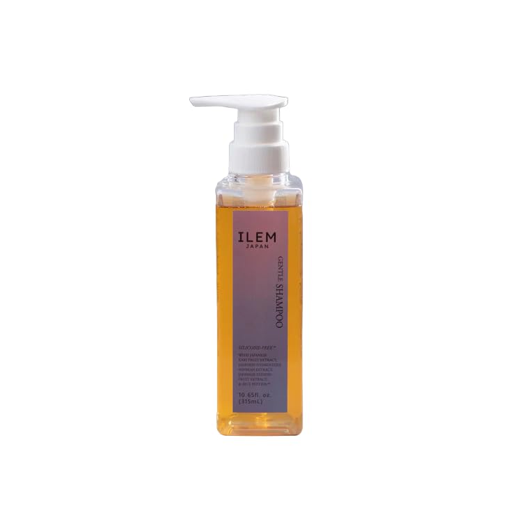 ILEM JAPAN Gentle Mild Japanese Shampoo | Best Before June 2026 | Damage Free Hair & Scalp Hydration with Rice Peptides | For Women & Men | Silicone-Free | All Hair Types | Natural Formula