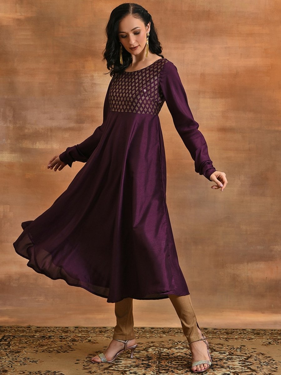 Aks Ethnic Motifs Printed Anarkali Kurta - Distacart