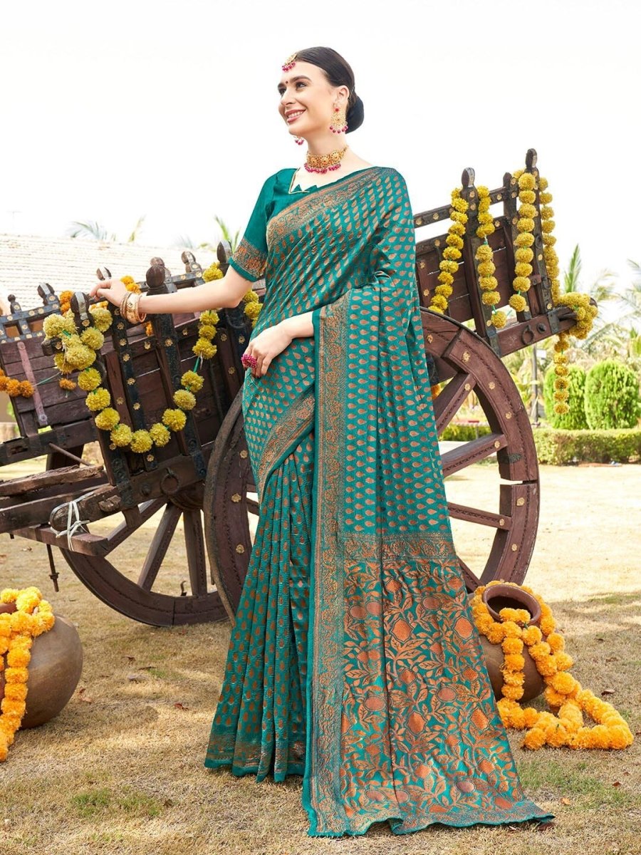 Anouk Woven Design Zari Banarasi Saree - Distacart