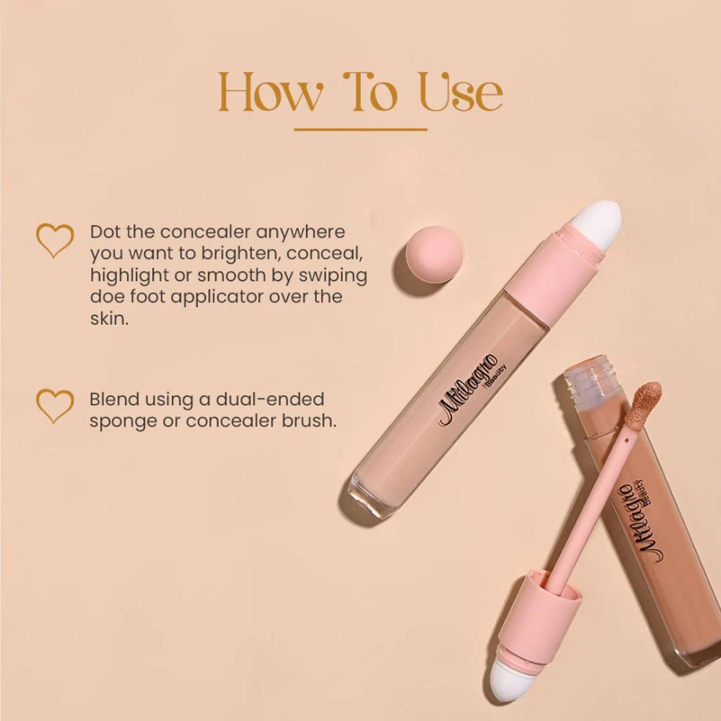Milagro Beauty Under Cover Wizard Concealer - Sand - Distacart