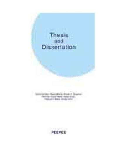 Thesis And Dissertation: Volume 1-Chumber - Dista