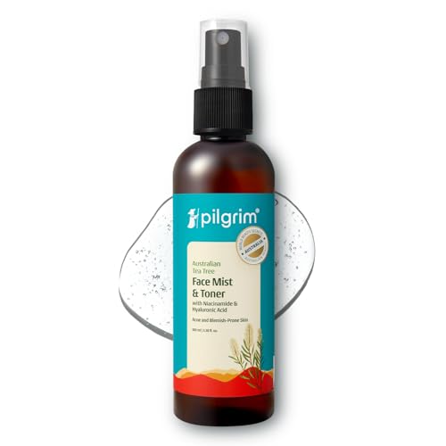 Pilgrim Tea Tree & 2% Niacinamide Face Toner For Oily Skin, Acne & Blemish Prone Skin, Pore Cleansing & Glowing Skin - Distacart