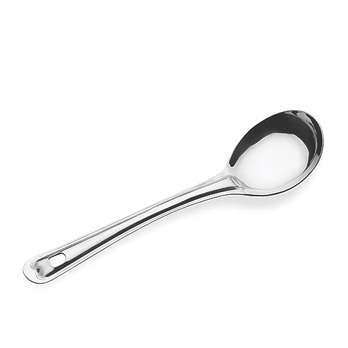 Crystal Oval Stainless Steel Serving Spoon, Silver