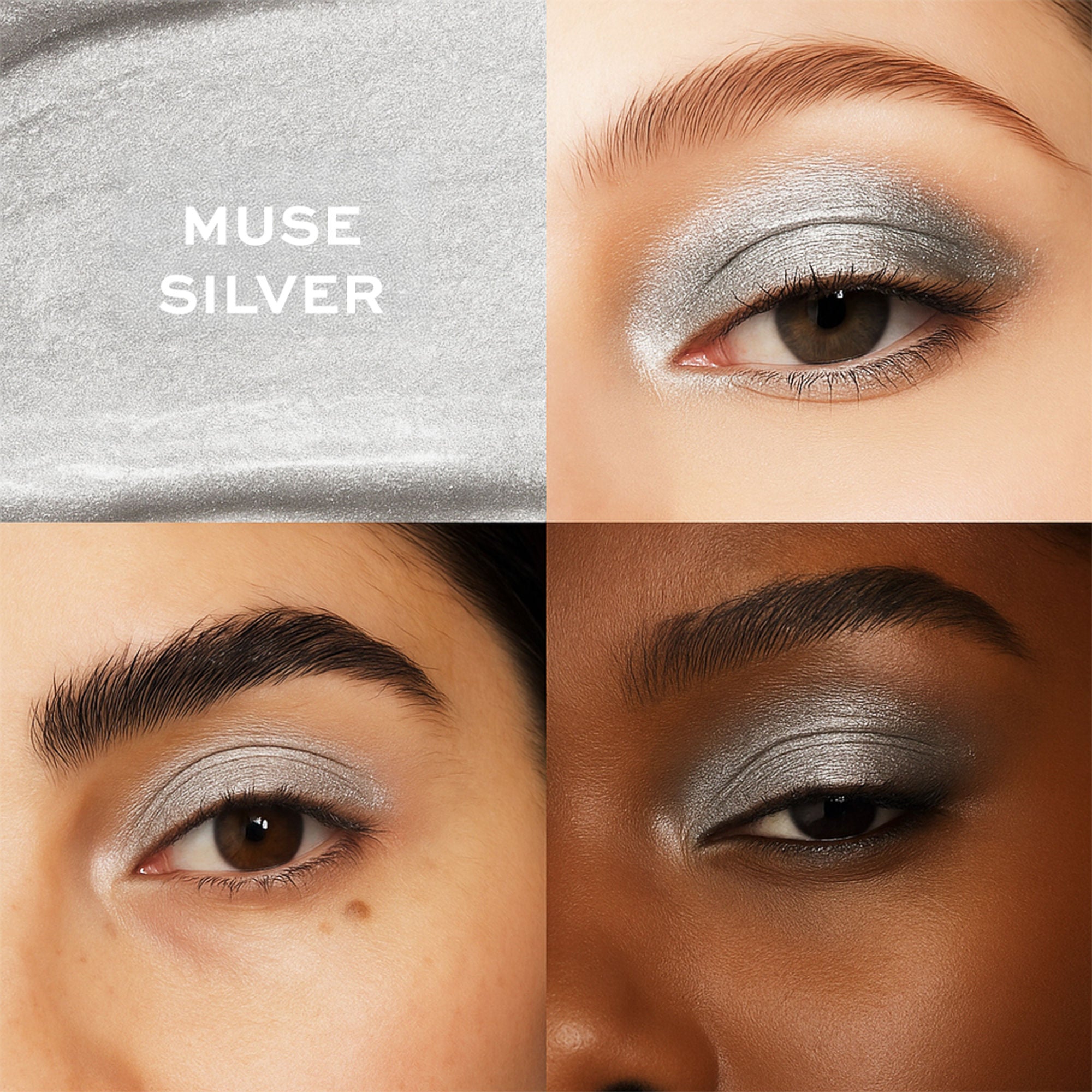 Makeup Revolution Metallic Muse Glitter Muse Eyeshadow - Silver