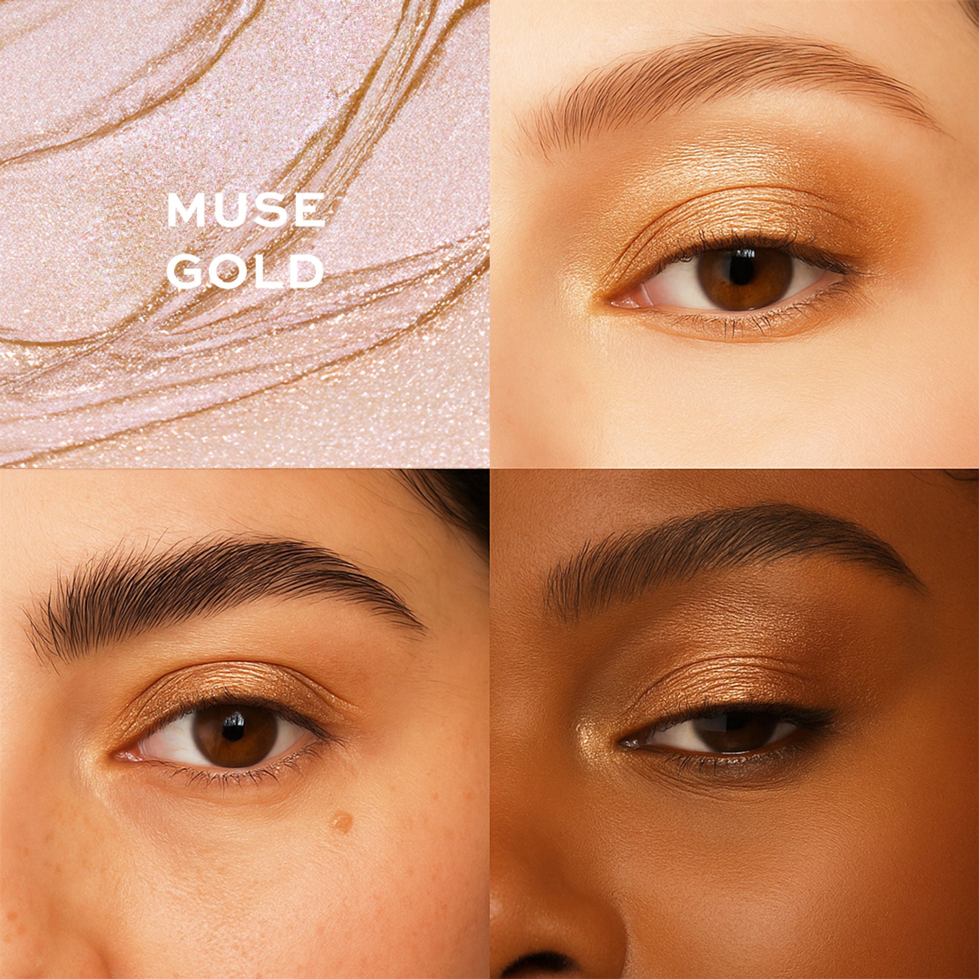 Makeup Revolution Metallic Muse Glitter Muse Eyeshadow - Gold
