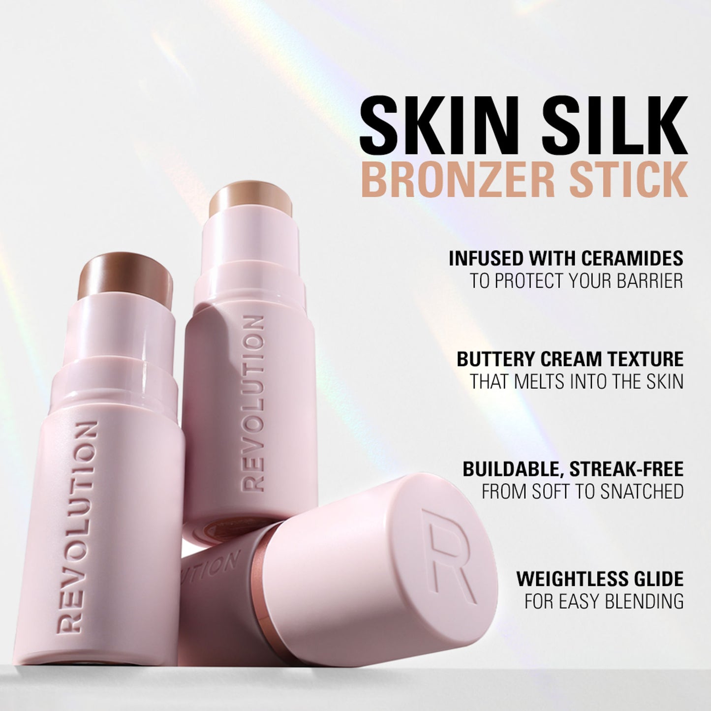 Makeup Revolution Skin Silk Bronzer Stick - Medium Sunset - Distacart