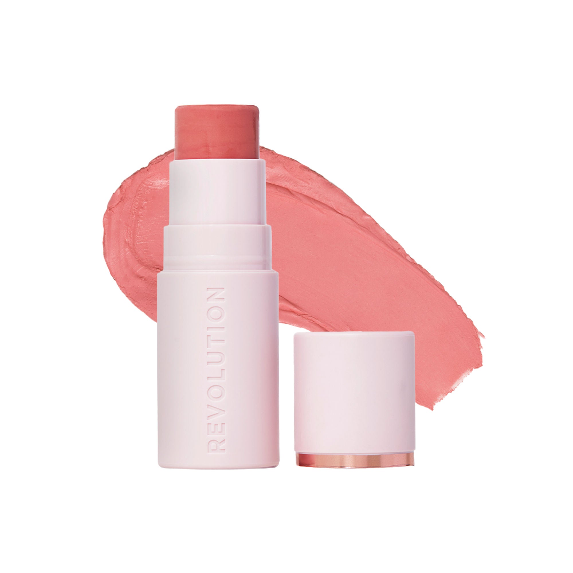 Makeup Revolution Skin Silk Marble Blush Stick - Peachy Pink - Distacart