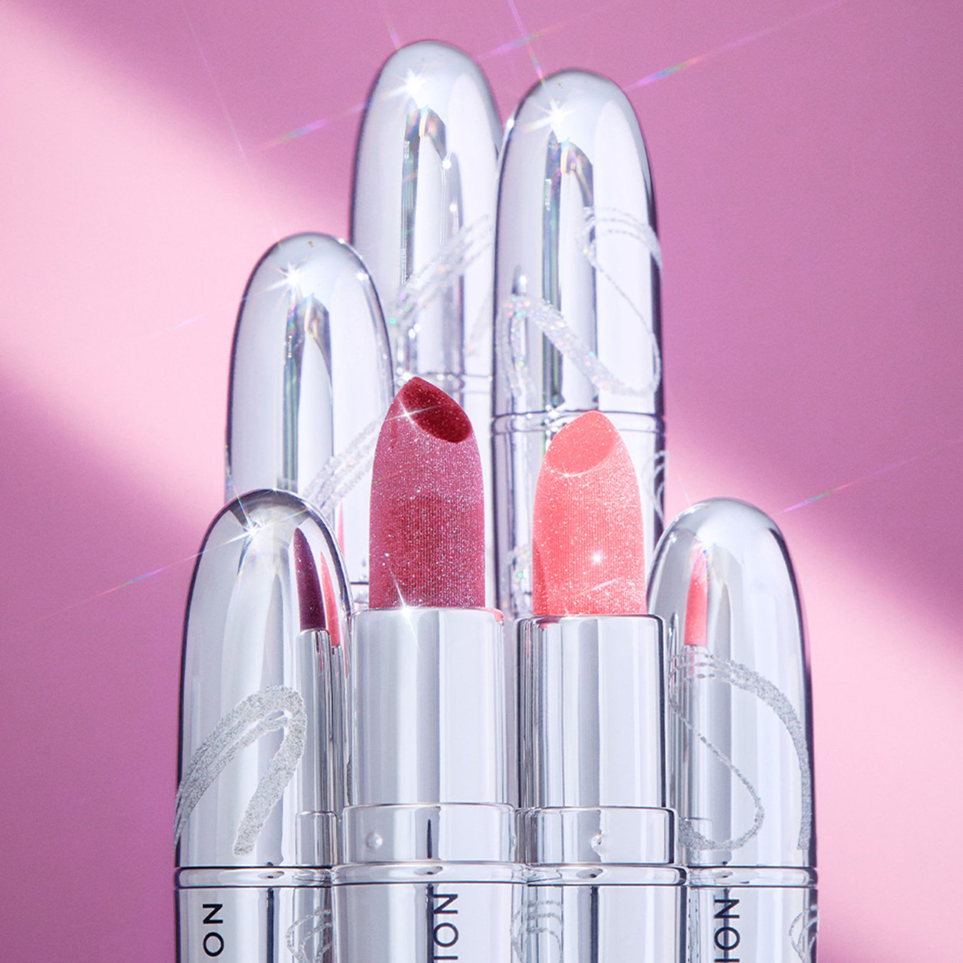 Makeup Revolution Metallic Muse Glitter Lipstick - Iced Berry - Distacart