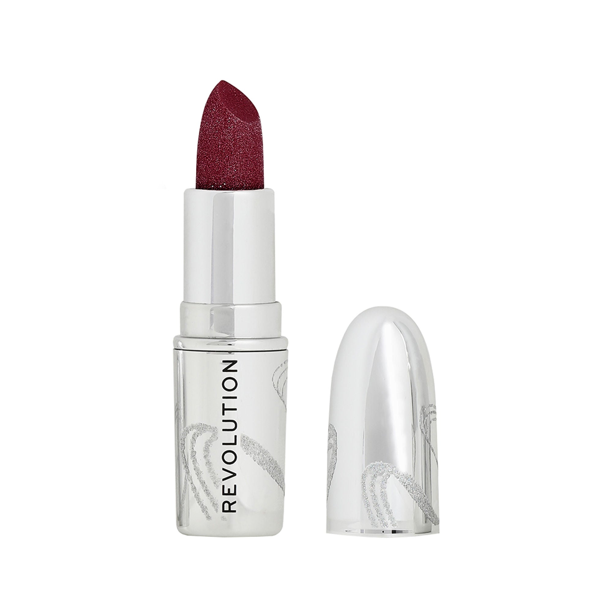 Makeup Revolution Metallic Muse Glitter Lipstick - Iced Berry