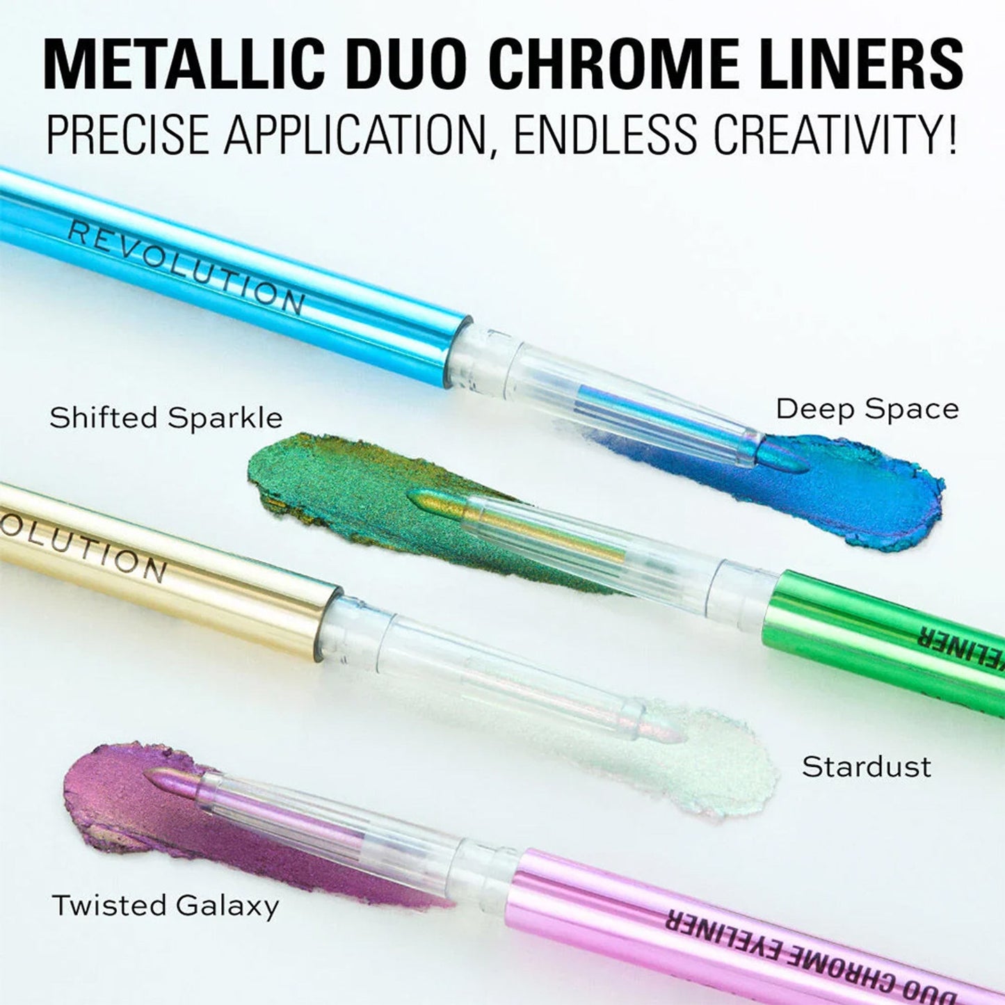 Makeup Revolution Metallic Duochrome Eyeliner - Stardust - Distacart