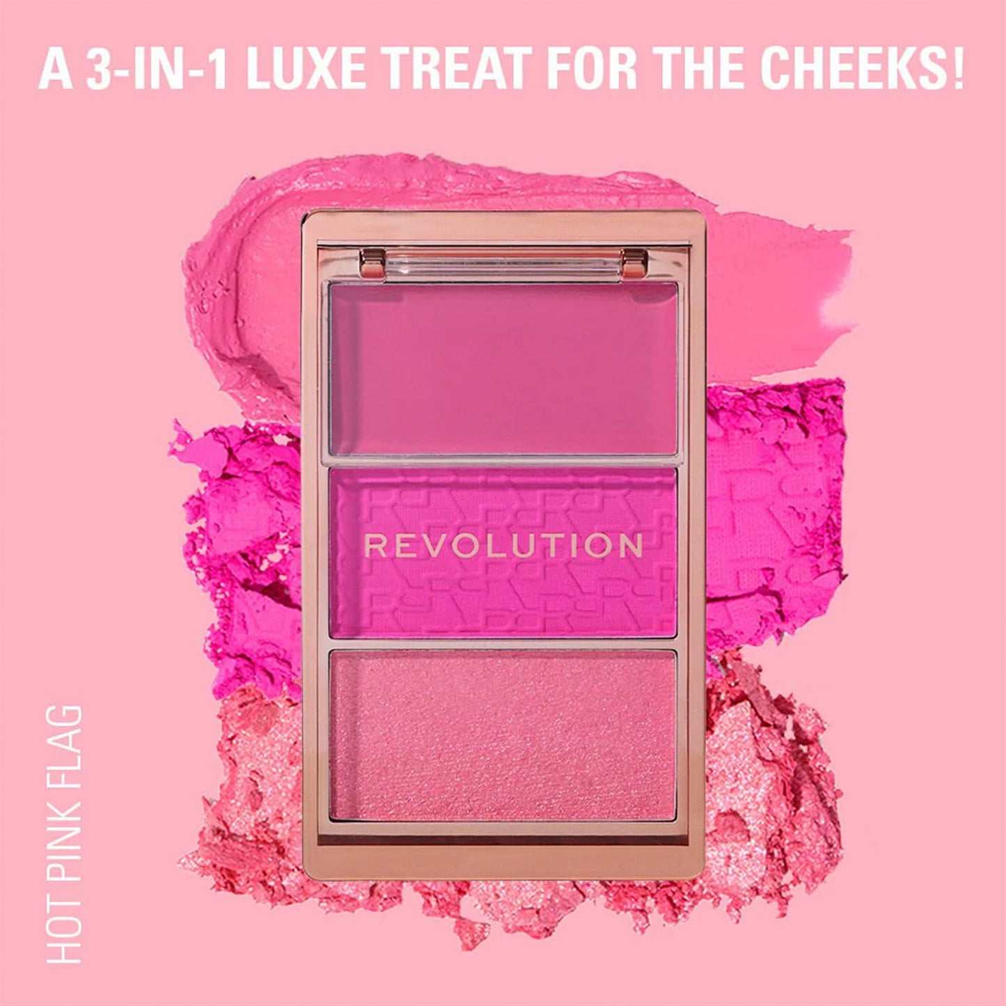 Makeup Revolution Blush Icon Palette - Hot Pink Flag - Distacart