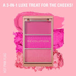 Thumbnail for Makeup Revolution Blush Icon Palette - Hot Pink Flag - Distacart