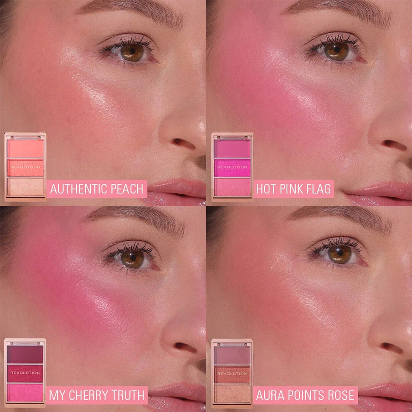 Makeup Revolution Blush Icon Palette - My Cherry Truth - Distacart
