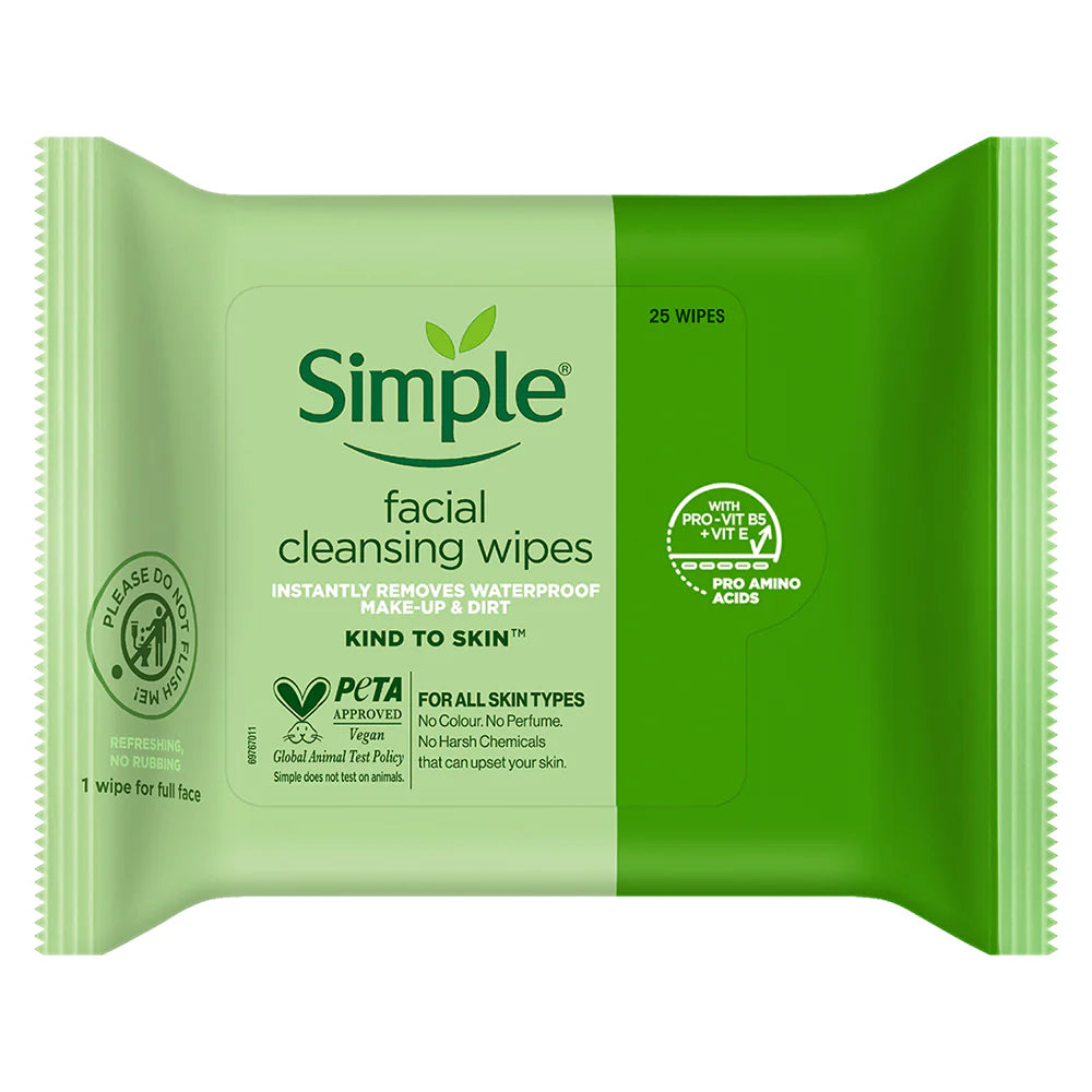 Simple Kind To Skin Cleansing Facial Wipes - Distacart