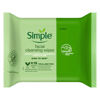 Simple Kind To Skin Cleansing Facial Wipes - Distacart