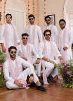 Thumbnail for Raivat Ethnic Off White Colour Art Silk Kurta Pajama With Matching Dupatta