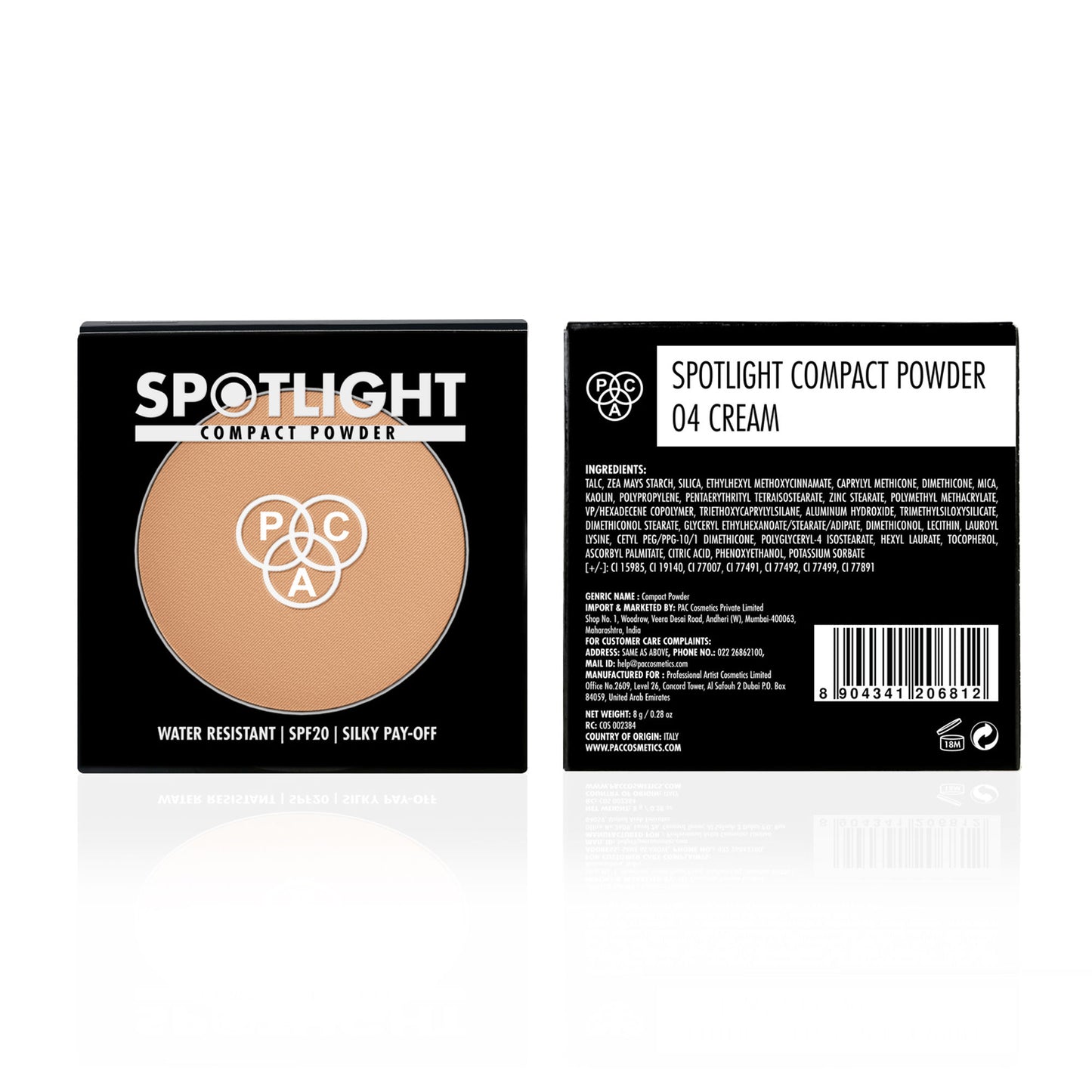 PAC Studio Spotlight Compact Powder - 04 Cream - Distacart