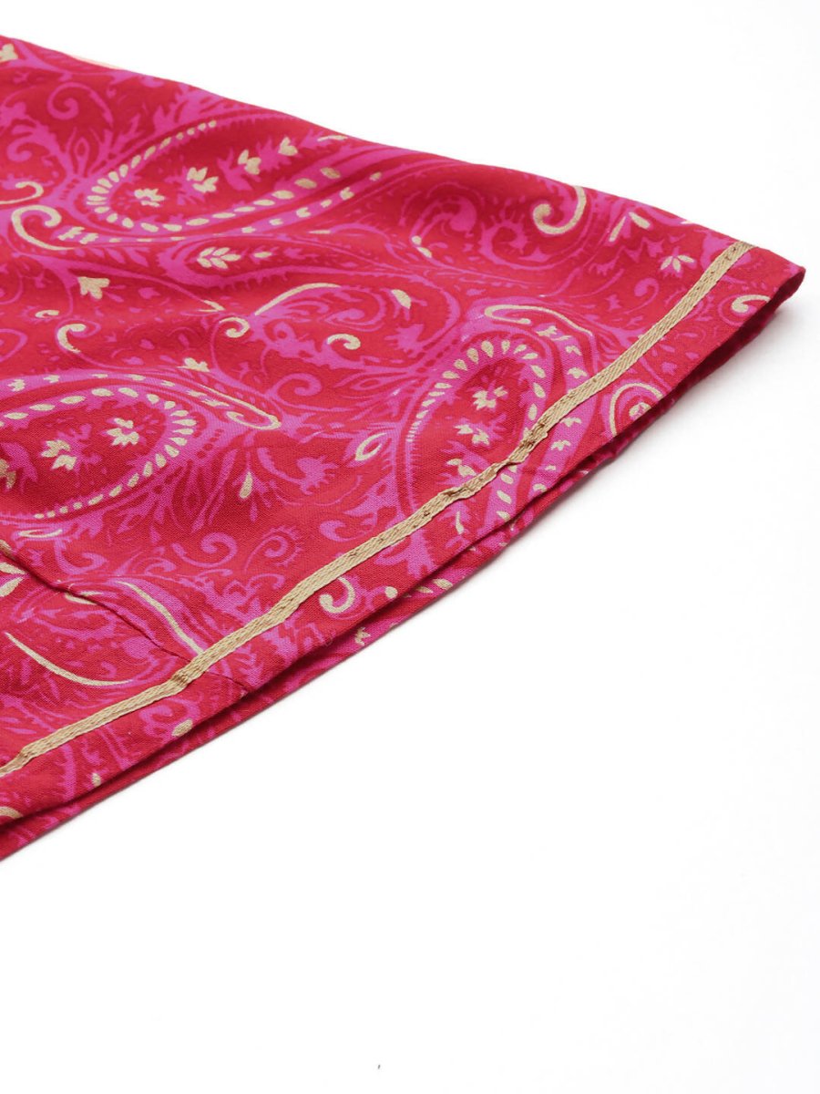 Ahalyaa Women's Traditional Wear Co-ods - Red - Distacart