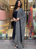 Thumbnail for Kalini Ethnic Motifs Yoke Design Thread Work Detailed A-Line Kurta & Trouser With Dupatta