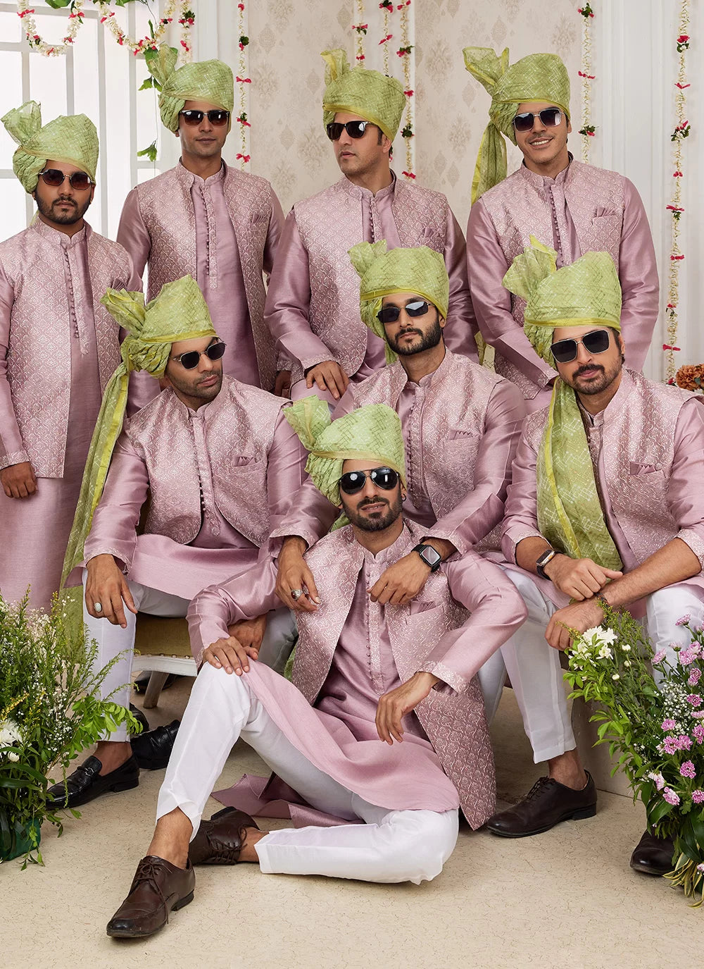 Raivat Ethnic Art Silk Embroidery Work Jacket Set In Onion Colour