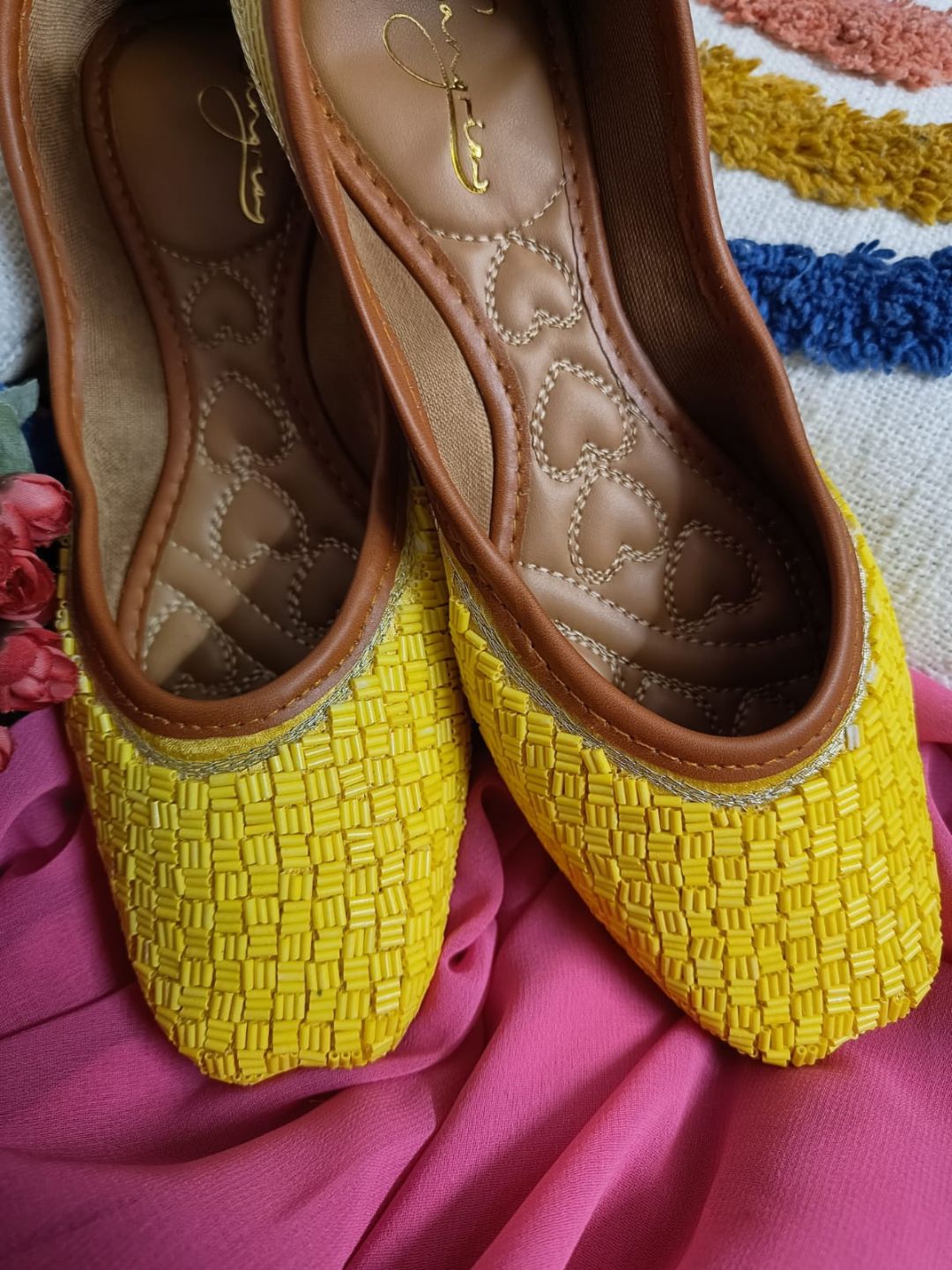 Desi Colour Women Indian Ethnic Footwear-Yellow Pipe - Distacart