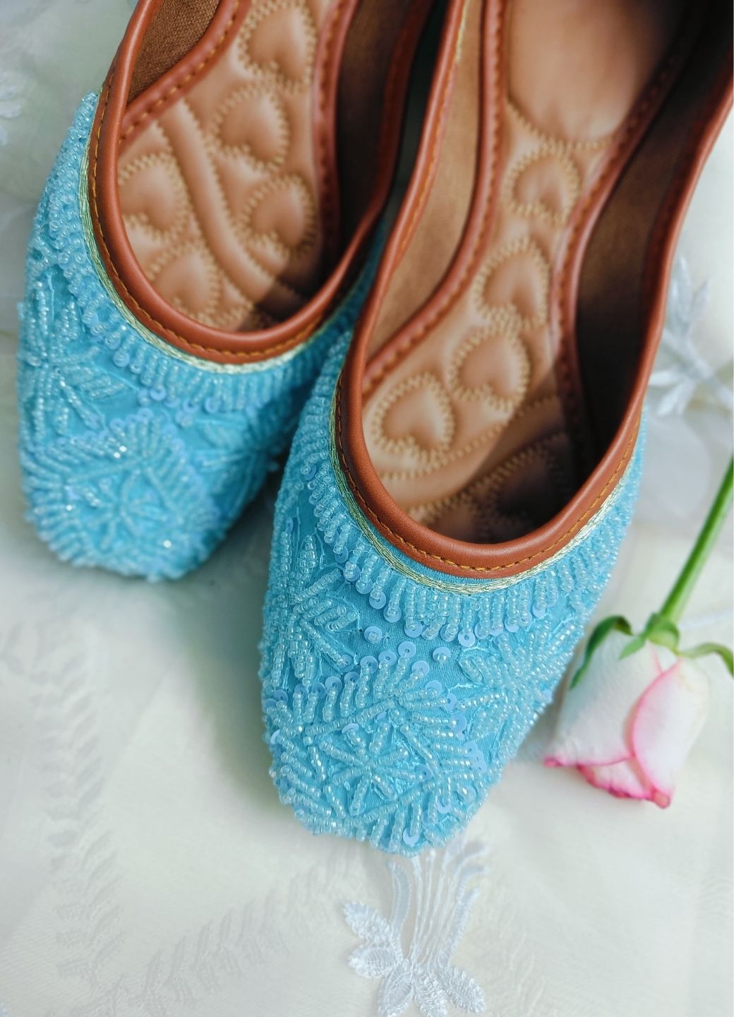 Desi Colour Women Indian Ethnic Footwear-Party Wear Firoji Pearl Work - Distacart