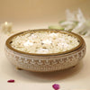 wooden and metal decorative tray bowl