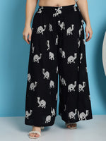 Thumbnail for TAG 7 Printed Pure Cotton Flared Palazzo