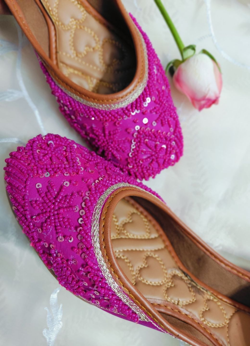 Desi Colour Women Indian Ethnic Footwear-Pink Pearl - Distacart