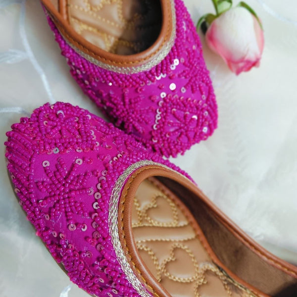 Desi Colour Women Indian Ethnic Footwear-Pink Pearl - Distacart