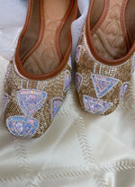 Thumbnail for Desi Colour Women Indian Ethnic Footwear-Peach Pearl - Distacart