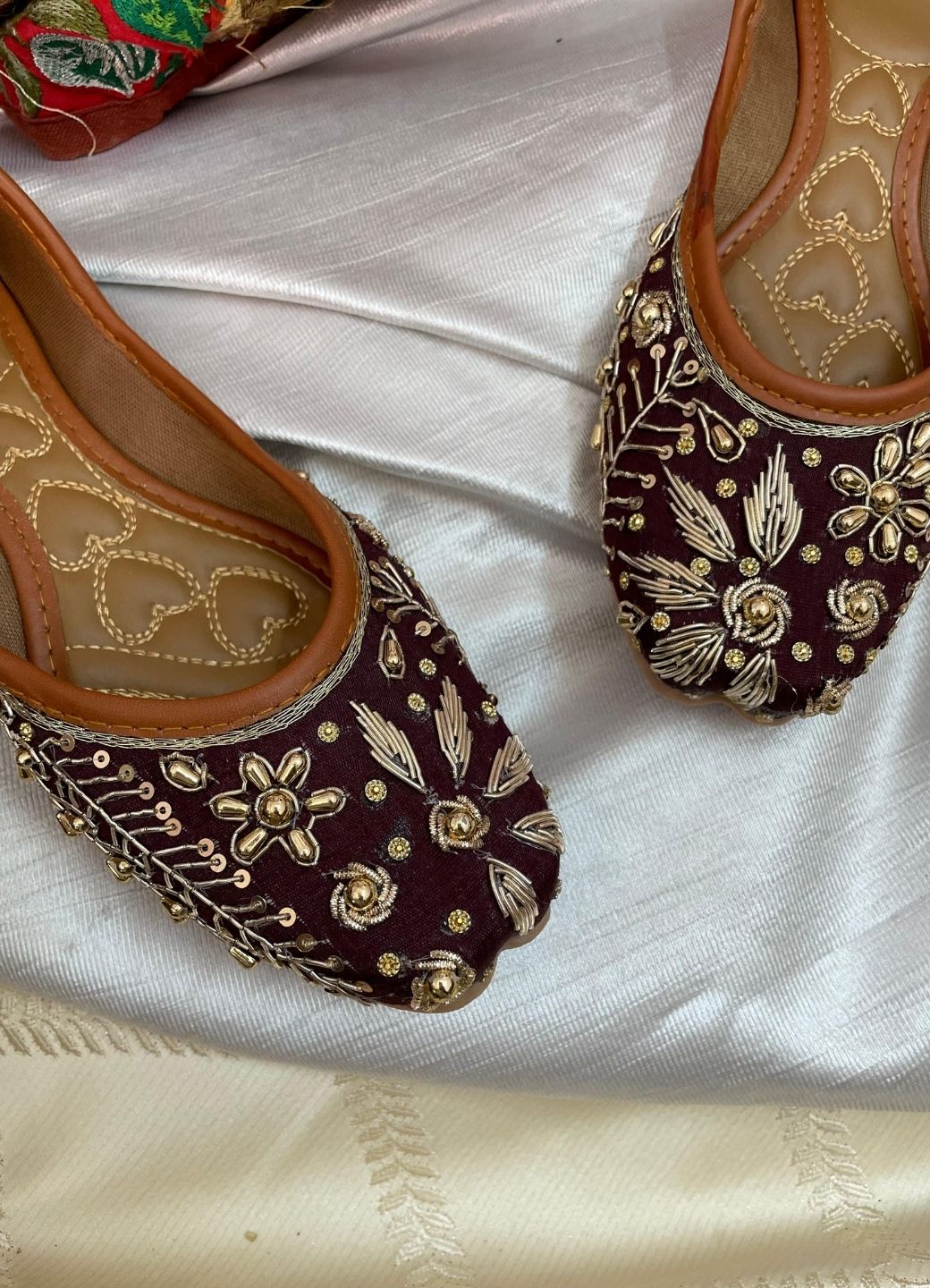 Desi Colour Women Indian Ethnic Footwear-Brown Dabka - Distacart