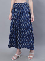 Thumbnail for TAG 7 Women Mid-Rise Floral Printed Flared Ethnic Pure Cotton Palazzos - Distacart